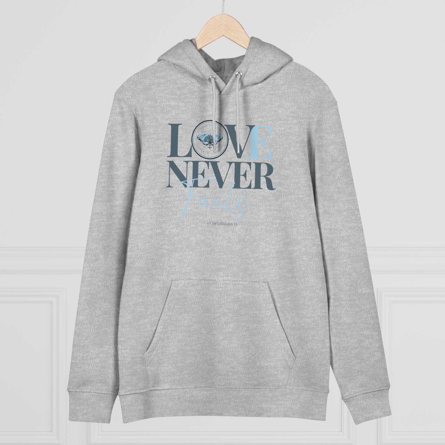Love Never Fails ~ A Cultivating Journey ~ Comfy Hoodie ~ Motivational hoodie ~ Inspirational hoodie ~ Christian hoodie
