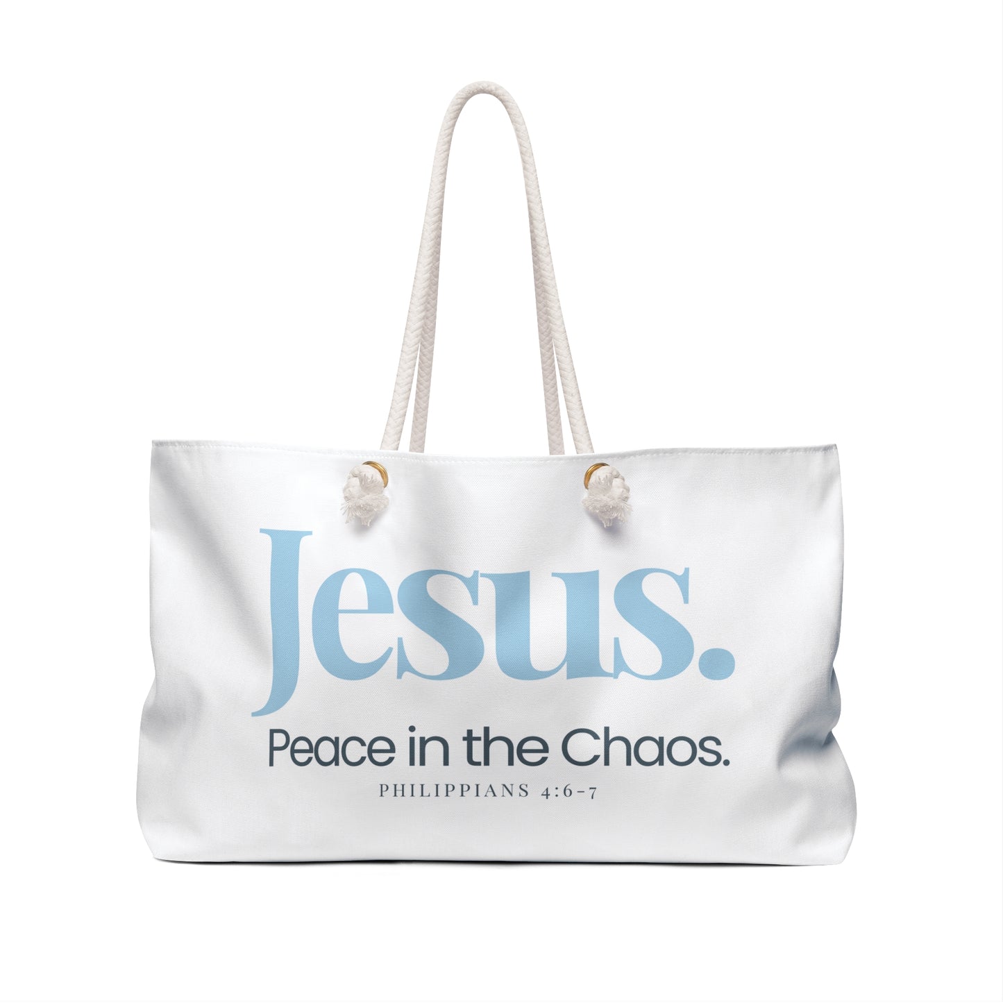 A Cultivating Journey Weekender Bag ~ Jesus Peace in the Chaos ~ Inspirational gifts ~ Motivational gifts ~ Christian gifts