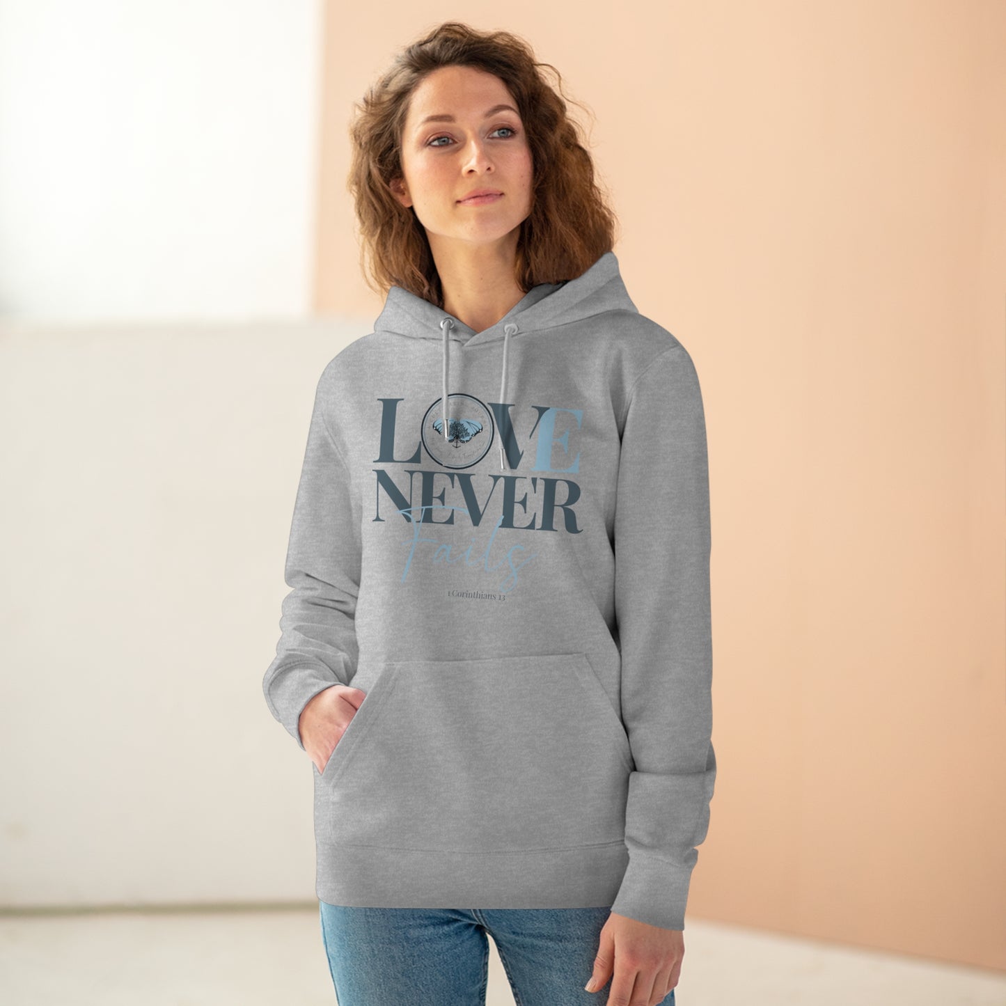 Love Never Fails ~ A Cultivating Journey ~ Comfy Hoodie ~ Motivational hoodie ~ Inspirational hoodie ~ Christian hoodie