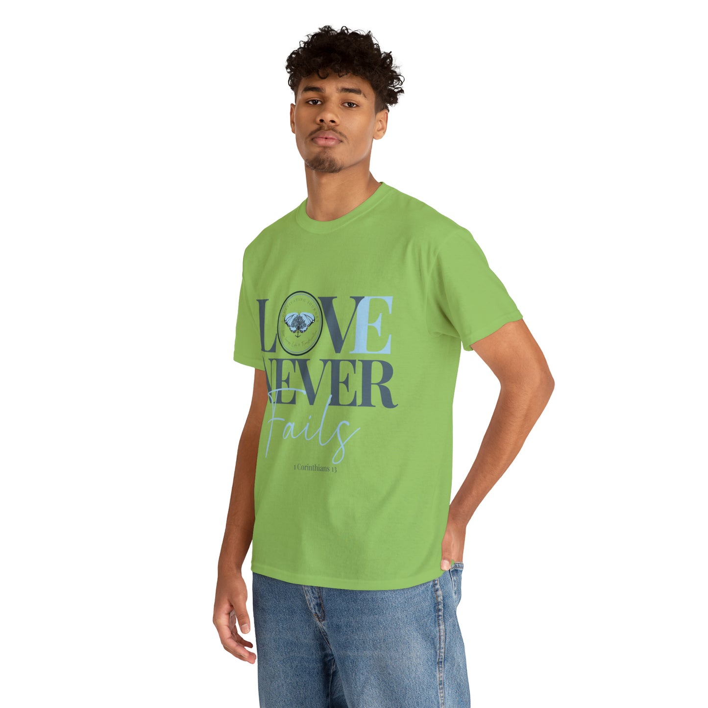 Love Never Fails ~ Comfy Cotton Tee/T-shirt ~ Inspirational tee ~ Christian tee ~ Motivational tee ~ A Cultivating Journey