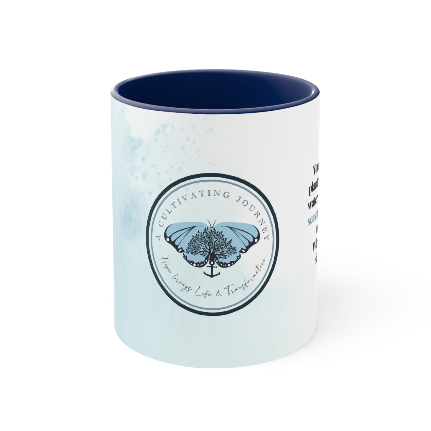 Coffee and Jesus ~ A Cultivating Journey Coffee Mug, 11oz ~ You are like a tree planted ~ Christian gifts ~ Motivational gifts ~ Inspirational gifts