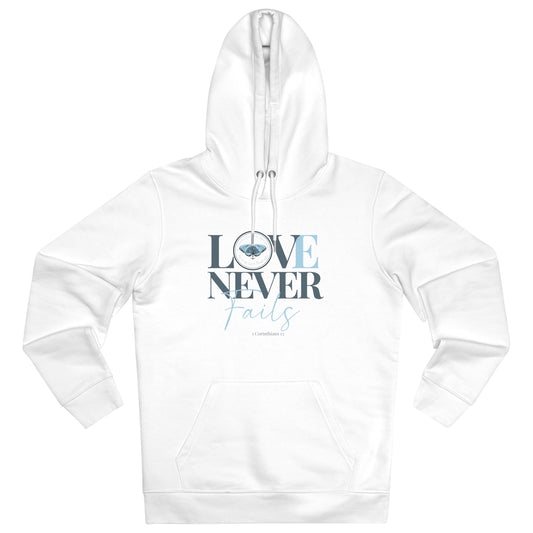 Love Never Fails ~ A Cultivating Journey ~ Comfy Hoodie ~ Motivational hoodie ~ Inspirational hoodie ~ Christian hoodie