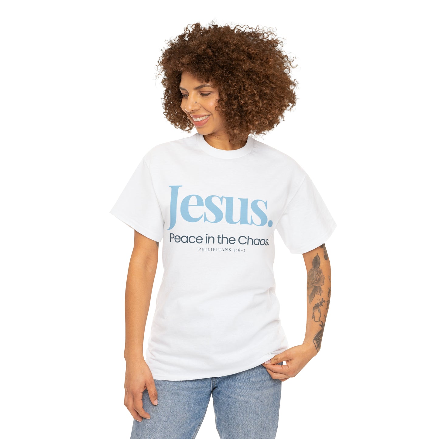 A Cultivating Journey Comfy Cotton Tee ~ Jesus Peace in the Chaos T-shirt ~ Inspirational t-shirt ~ Motivational t-shirt ~ Chirstian t-shirt
