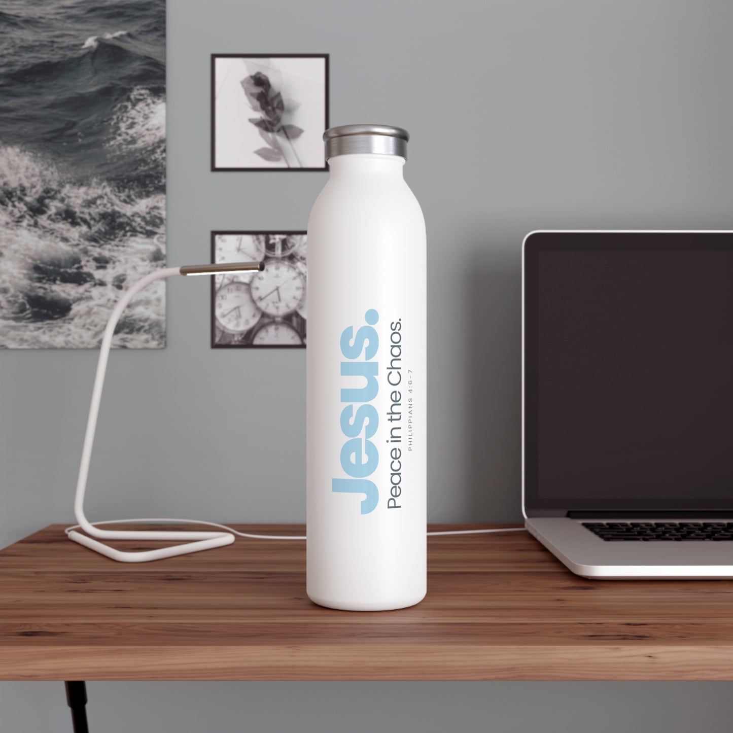 A Cultivating Journey ~ Water Bottle ~ Jesus Peace in the Chaos ~ Inspirational gifts ~ Motivational gifts ~ Christian gifts