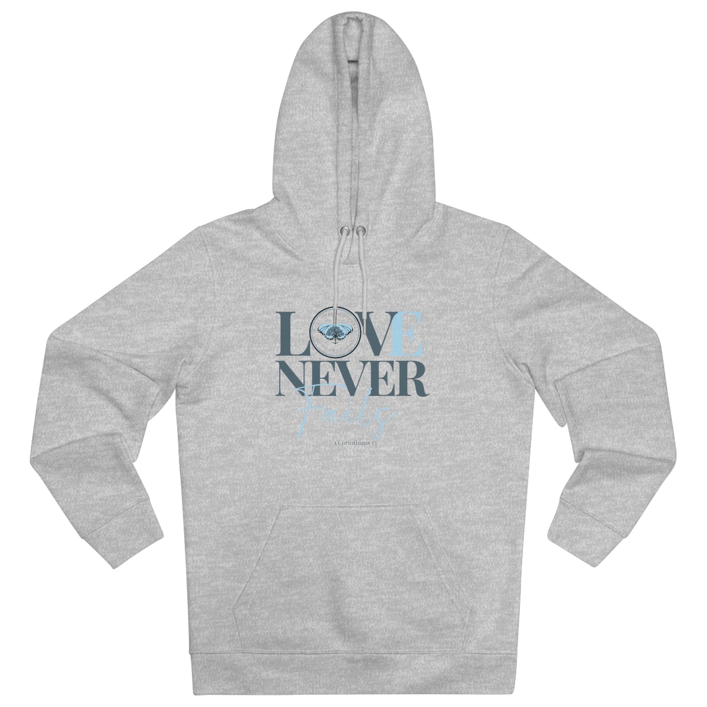 Love Never Fails ~ A Cultivating Journey ~ Comfy Hoodie ~ Motivational hoodie ~ Inspirational hoodie ~ Christian hoodie