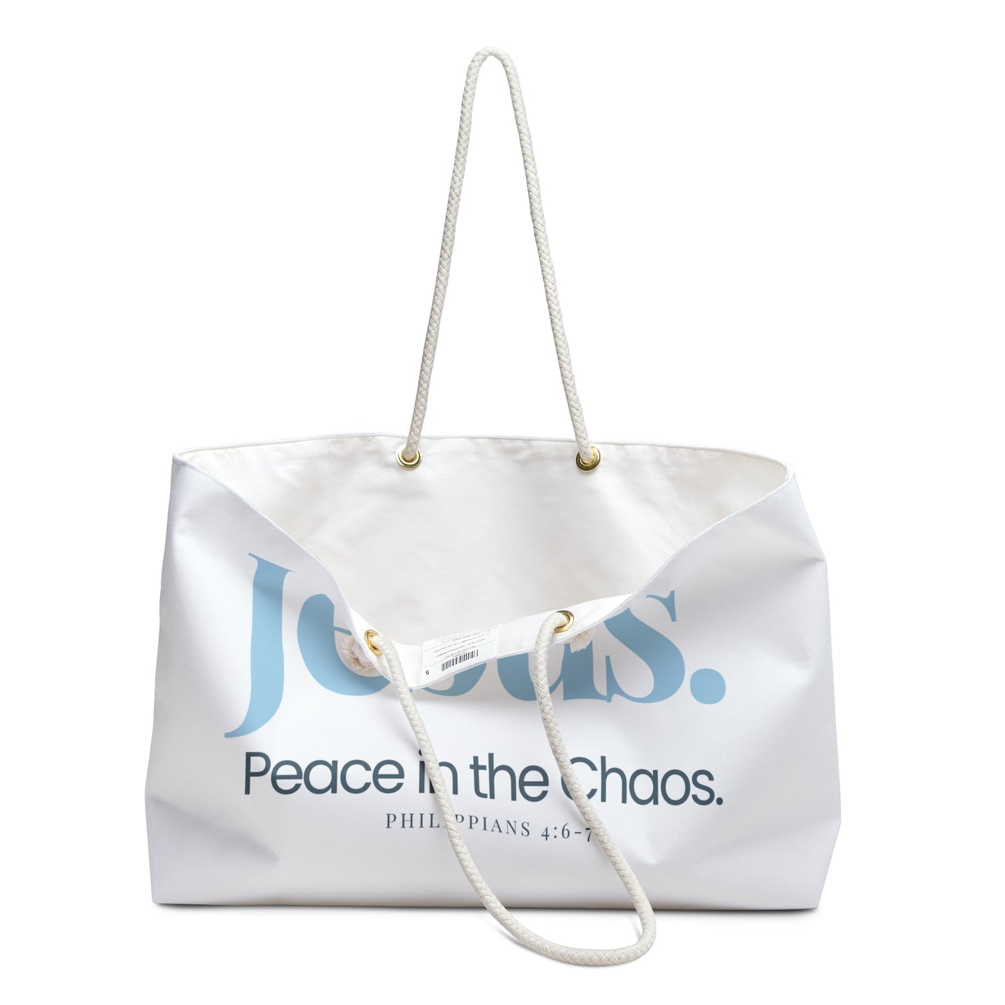 A Cultivating Journey Weekender Bag ~ Jesus Peace in the Chaos ~ Inspirational gifts ~ Motivational gifts ~ Christian gifts