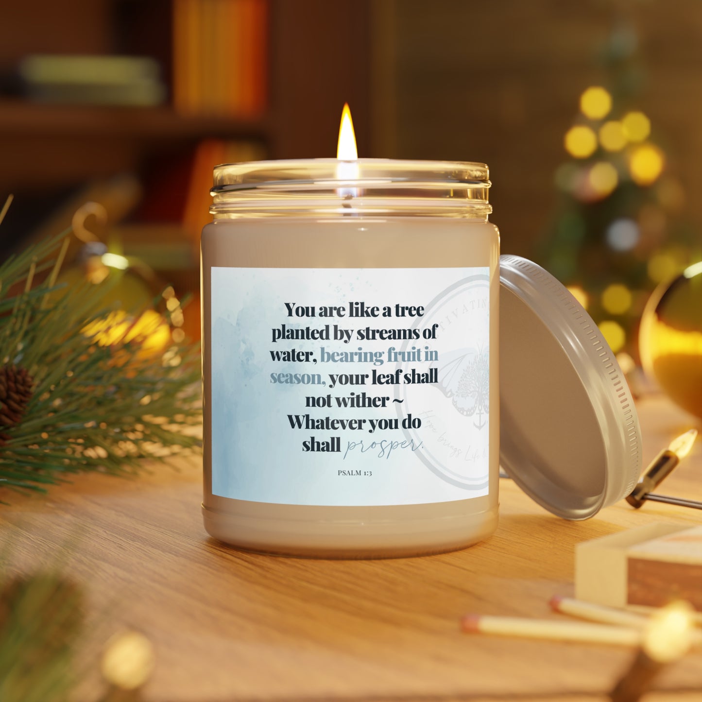 A Cultivating Journey Scented Candles, 9oz ~ You are like a tree planted ~ Christian gifts ~ Motivational gifts ~ Inspirational gifts