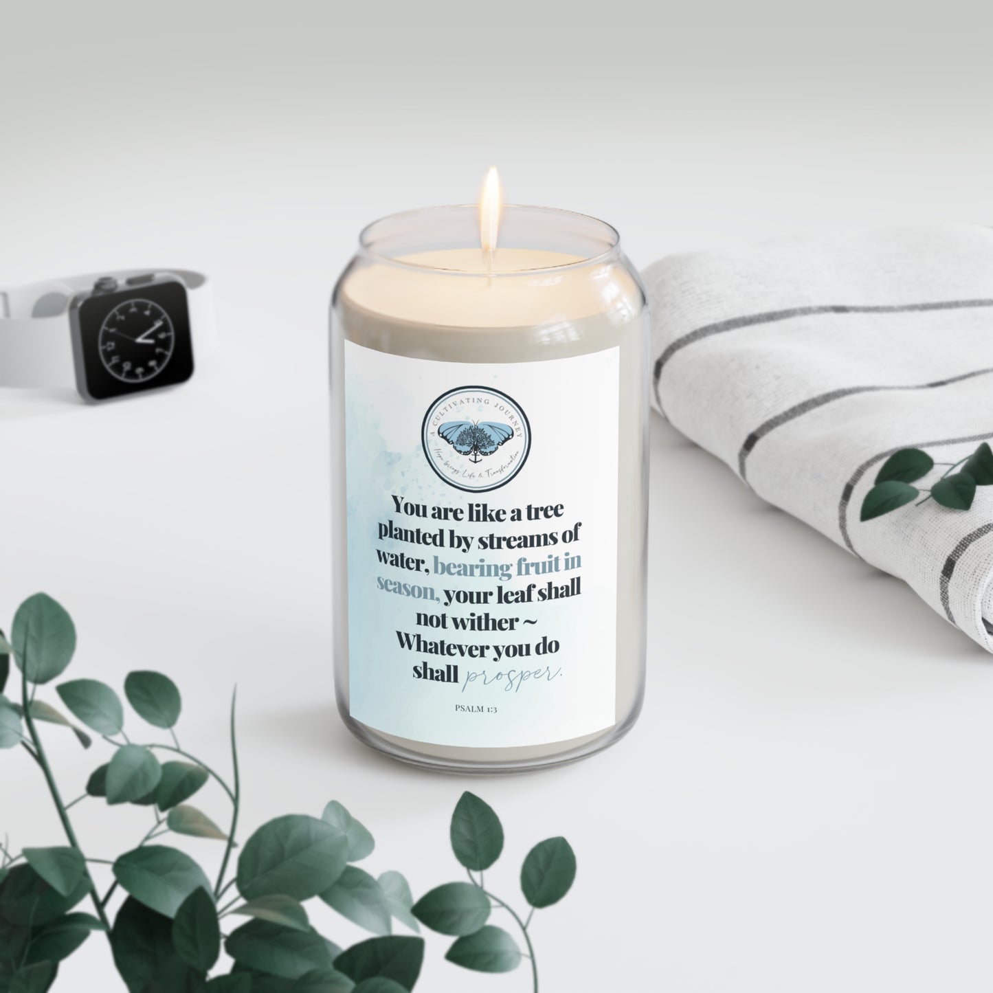 A Cultivating Journey Scented Candle, 13.75oz ~ You are like a tree planted ~ Inspirational gifts ~ Motivational gifts ~ Chirstian gifts
