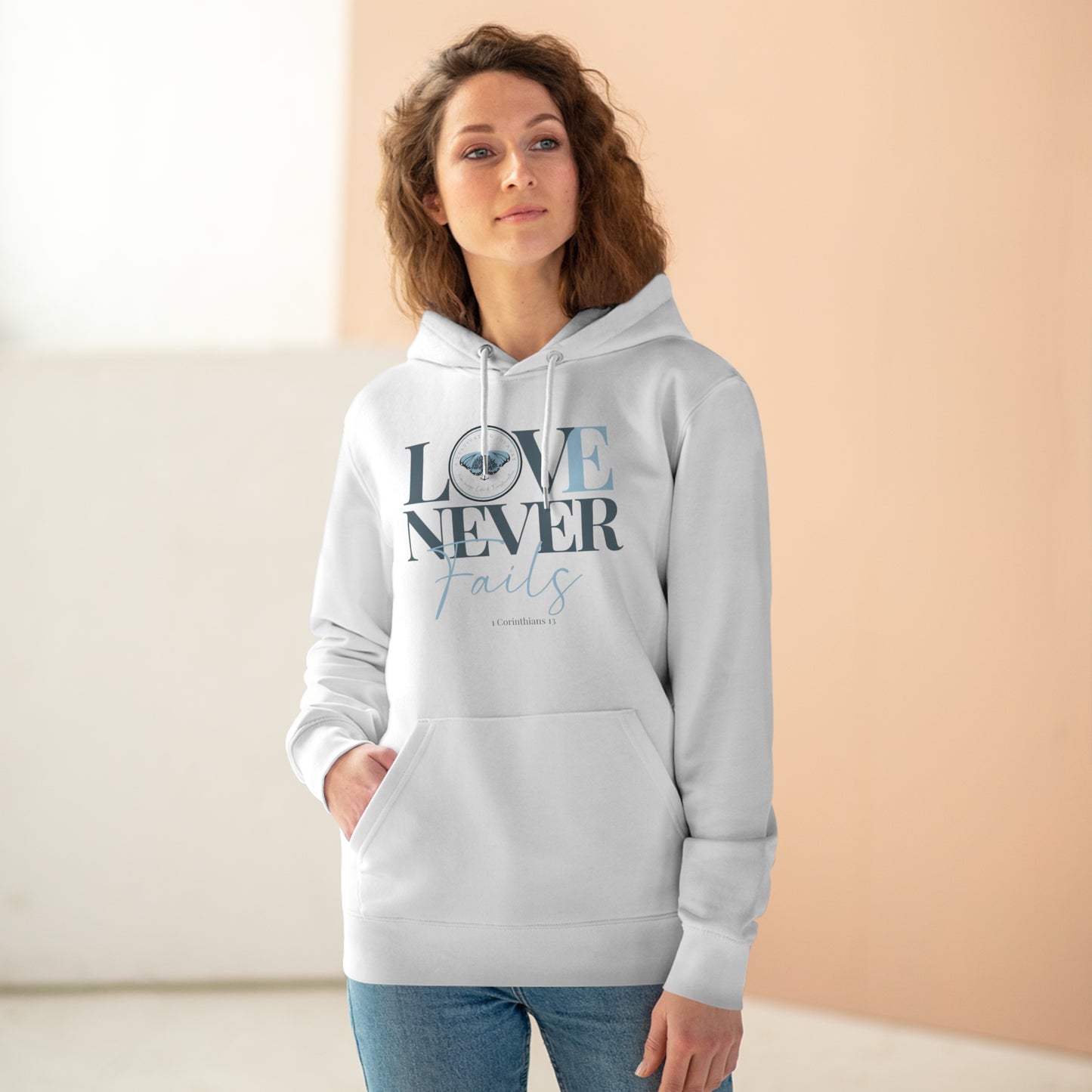 Love Never Fails ~ A Cultivating Journey ~ Comfy Hoodie ~ Motivational hoodie ~ Inspirational hoodie ~ Christian hoodie