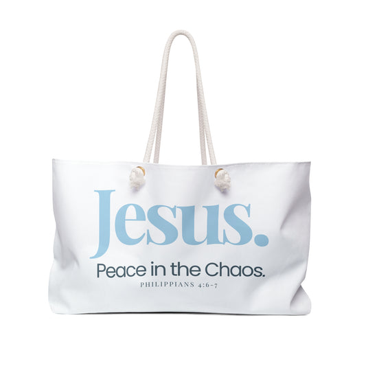 A Cultivating Journey Weekender Bag ~ Jesus Peace in the Chaos ~ Inspirational gifts ~ Motivational gifts ~ Christian gifts