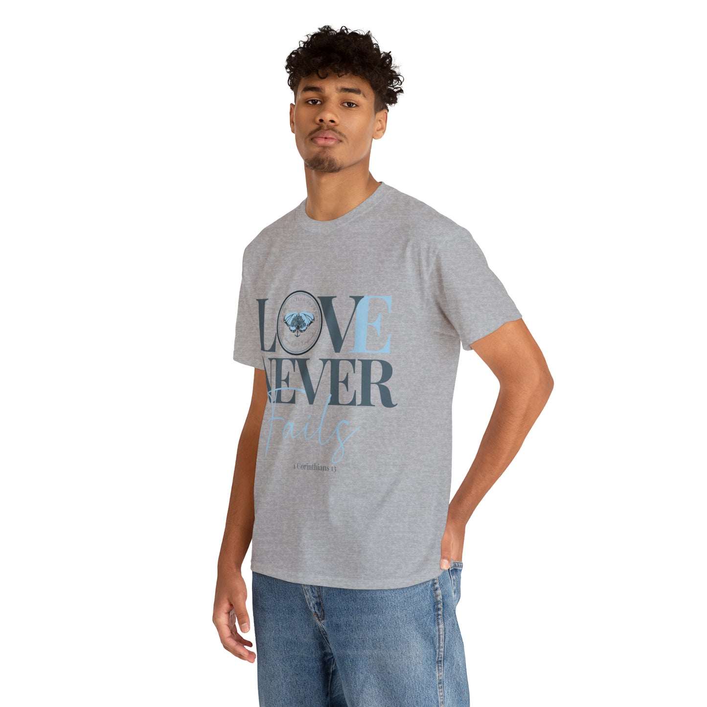 Love Never Fails ~ Comfy Cotton Tee/T-shirt ~ Inspirational tee ~ Christian tee ~ Motivational tee ~ A Cultivating Journey